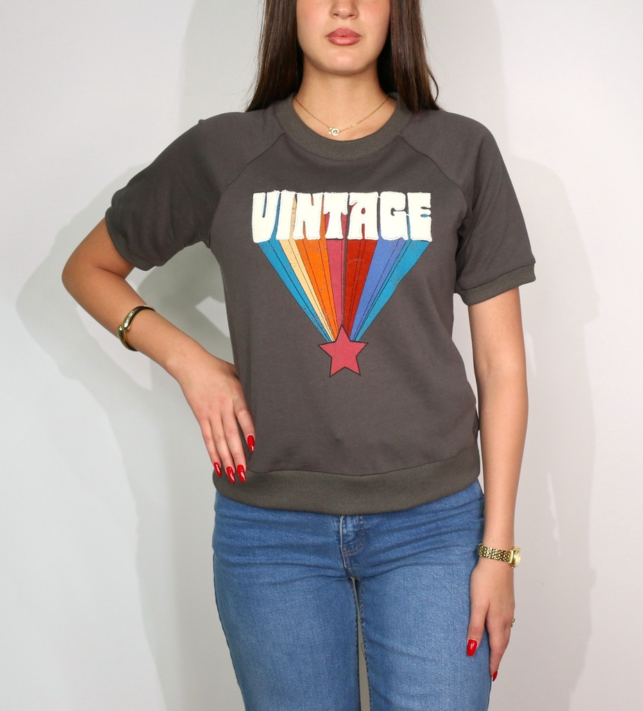 Pull VINTAGE Gris