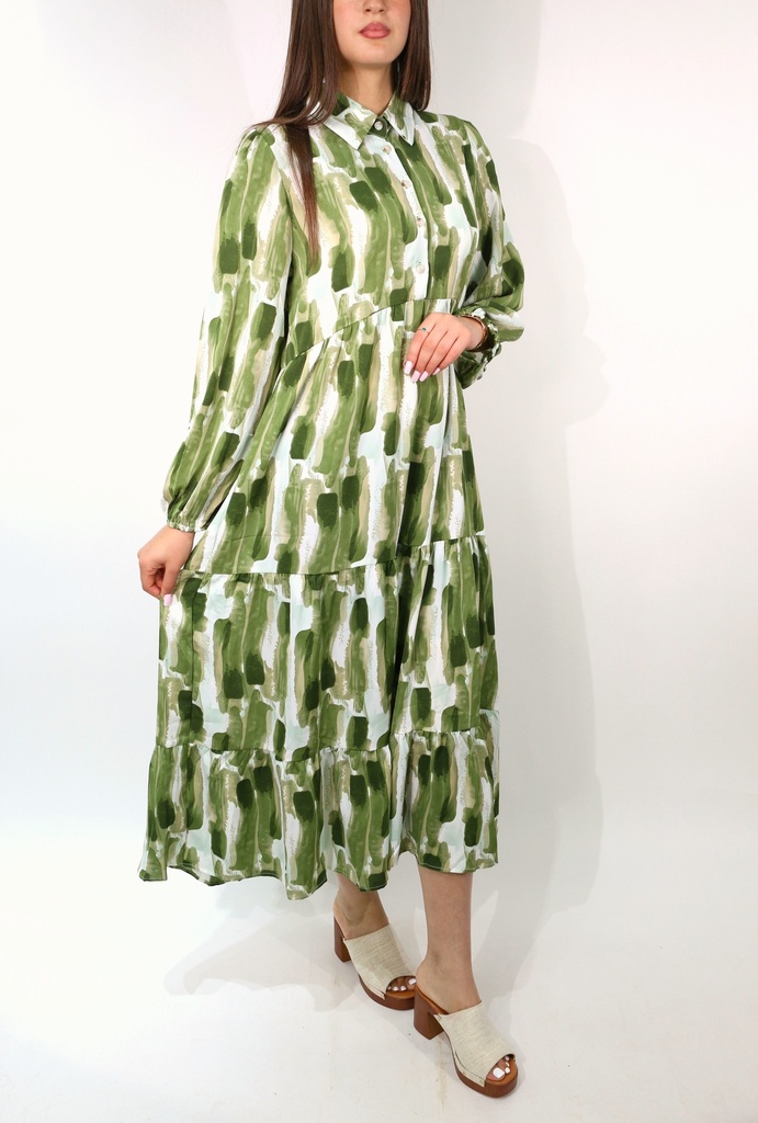 Robe longue verte 