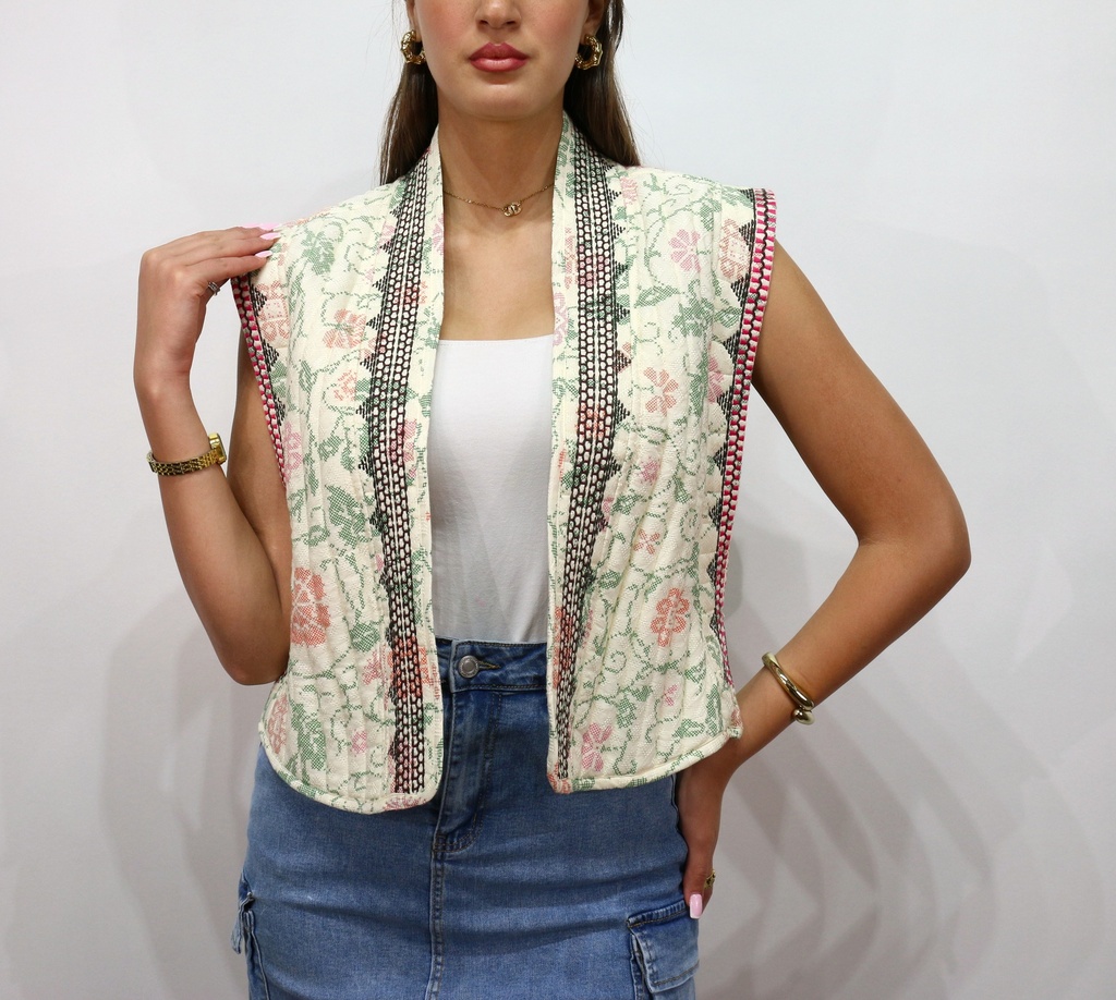 Gilet Rose/Vert