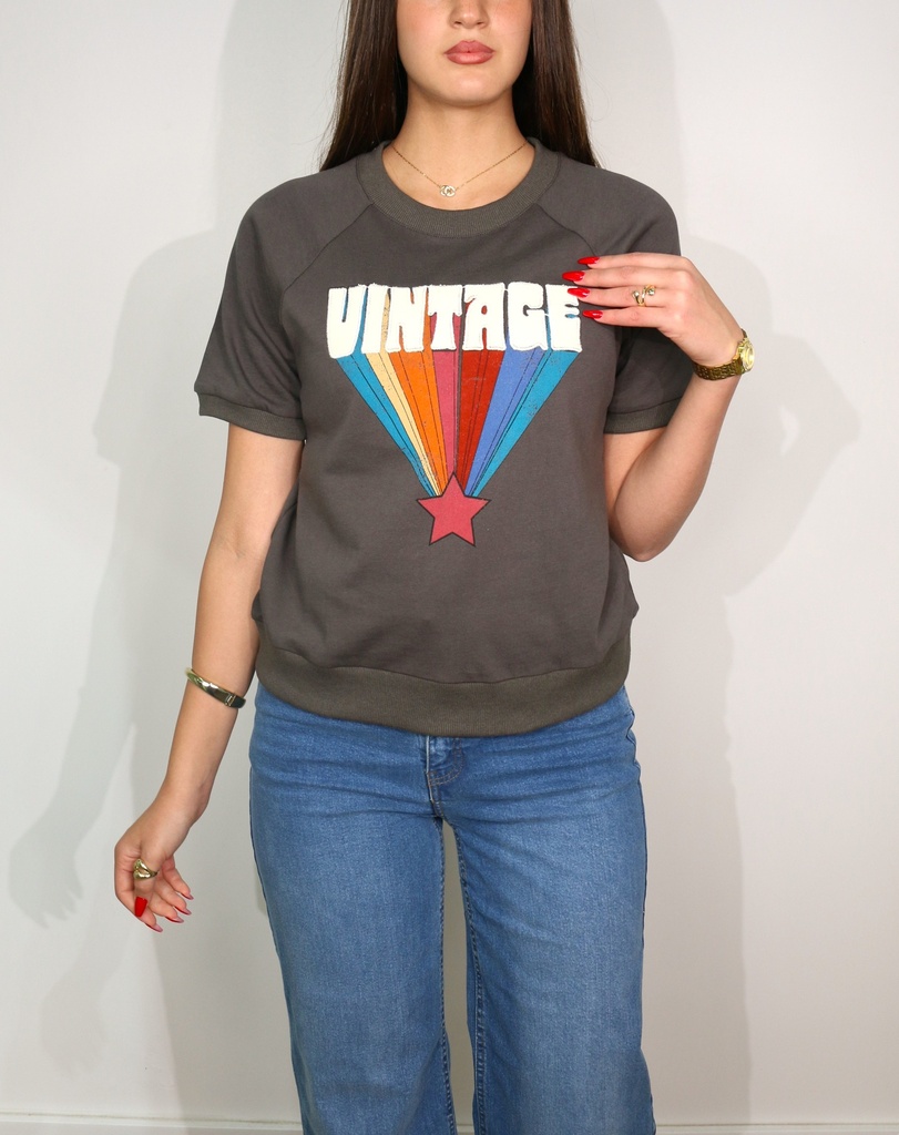 Pull VINTAGE Gris
