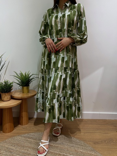 Robe longue verte 