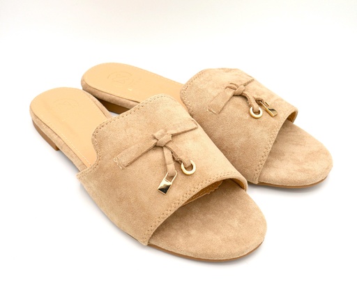 Mules Cadenas Beige 