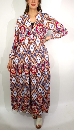 Robe ISADORA Marron/Fuchsia