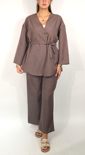 Ensemble Marron bouton OR